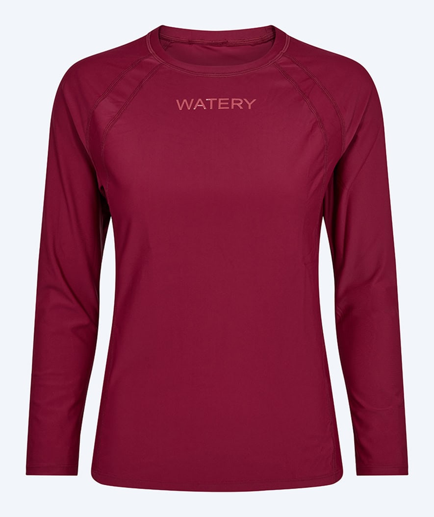 Watery UV-shirt for women - Remington Longsleeve Rashguard - Dark red