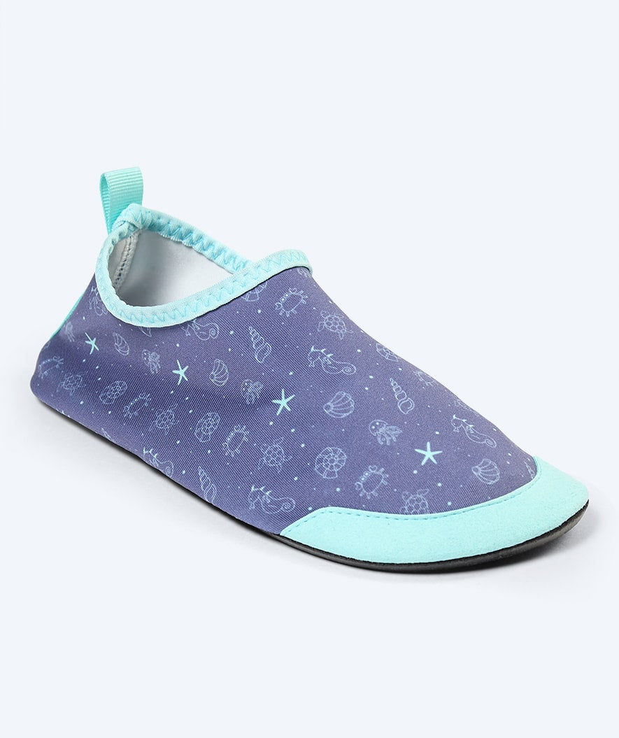 Watery swim socks for kids - Seadon - Atlantic Turquoise