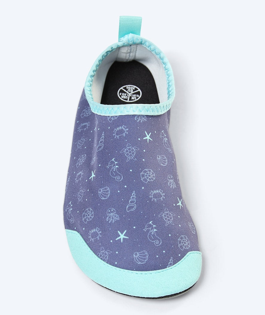 Watery swim socks for kids - Seadon - Atlantic Turquoise