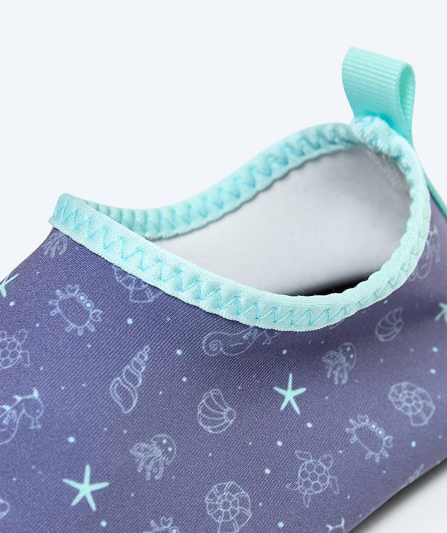 Watery swim socks for kids - Seadon - Atlantic Turquoise