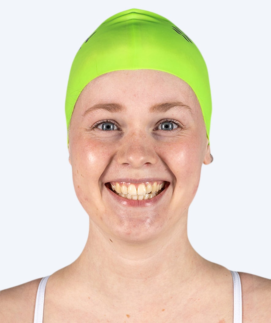 Watery swim cap (from 12 years) - Signature - Fluo green