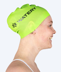Watery swim cap (from 12 years) - Signature - Fluo green