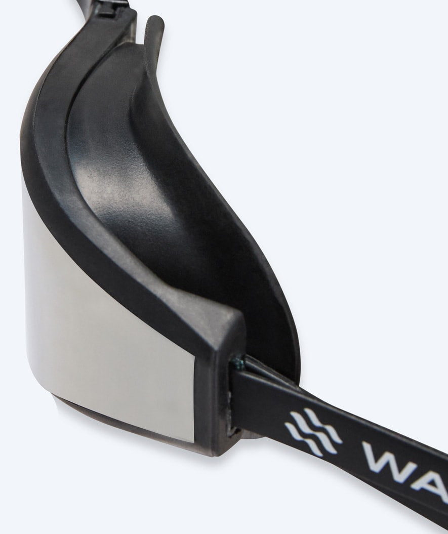 Watery Elite swim goggles - Storm Racer Mirror - Black/silver