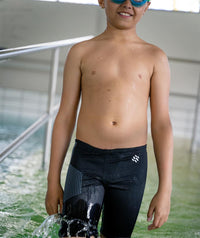Watery long swim trunks for boys - Surfy Eco - Blue Corner
