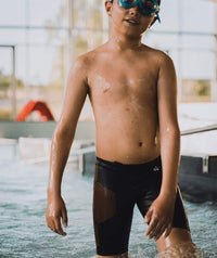 Watery long swim trunks for boys - Surfy Eco - Orange Corner