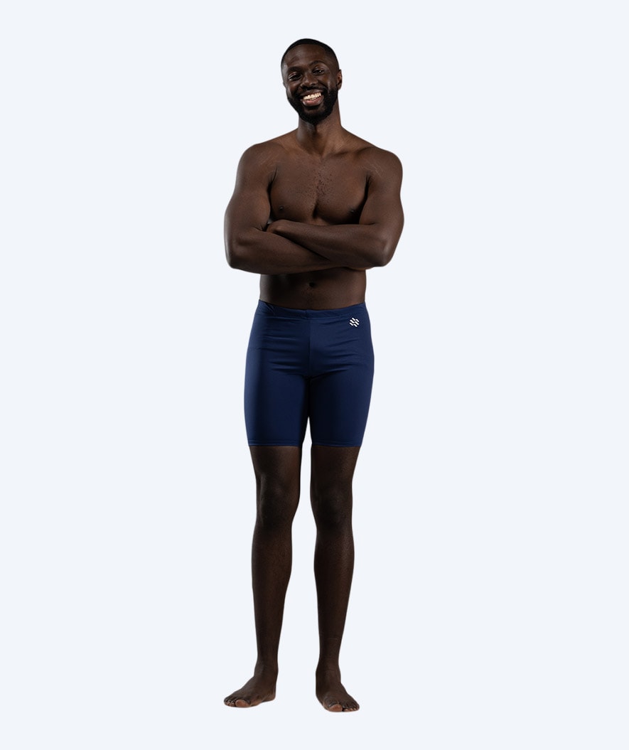 Watery long swim trunks for men - Surfy Eco - Dark blue