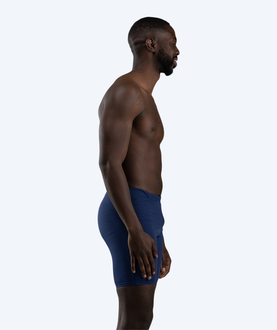 Watery long swim trunks for men - Surfy Eco - Dark blue