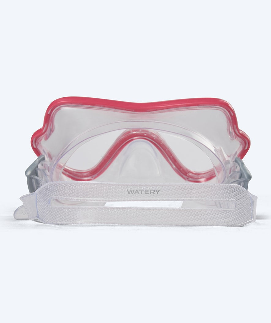 Watery diving mask for junior (8-15) - Trigger - Red/clear