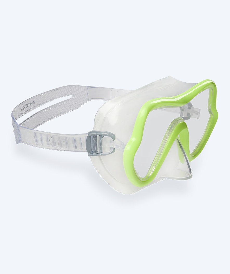 Watery diving mask for junior (8-15) - Trigger - Yellow/clear