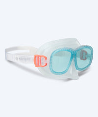 Watery diving mask for kids (4-10) - Wyre - White/blue
