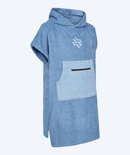 Watery bathing poncho for junior - Cotton - Atlantic Blue
