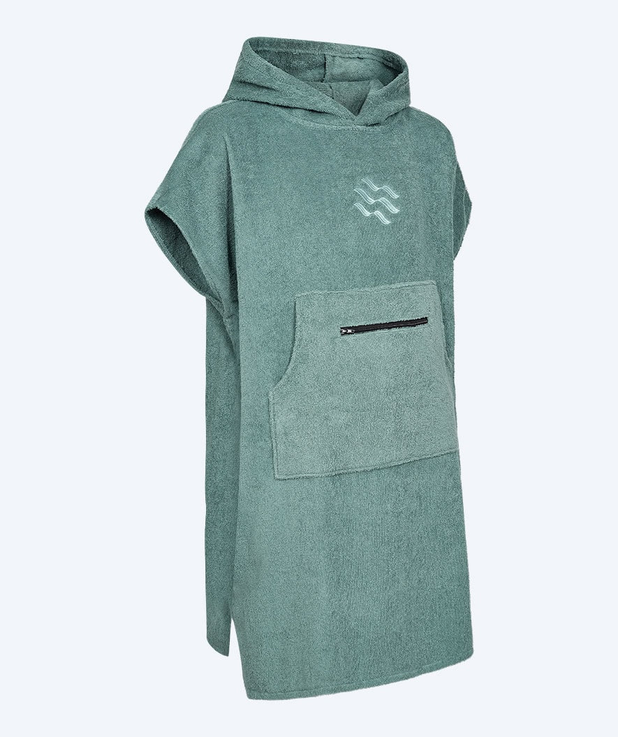 Watery bathing poncho for junior - Cotton - Forrest Green