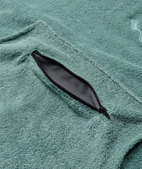 Watery bathing poncho for junior - Cotton - Forrest Green