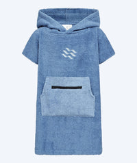 Watery bathing poncho for kids - Cotton - Atlantic Blue