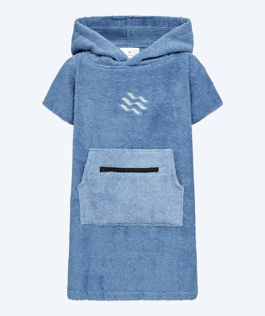 Watery bathing poncho for kids - Cotton - Atlantic Blue