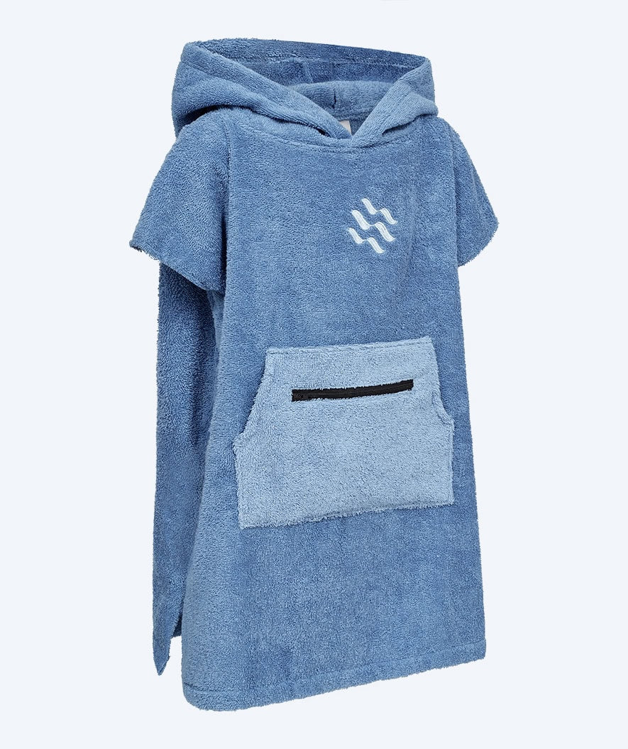 Watery bathing poncho for kids - Cotton - Atlantic Blue