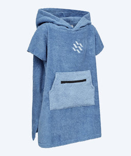 Watery bathing poncho for kids - Cotton - Atlantic Blue