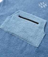 Watery bathing poncho for kids - Cotton - Atlantic Blue