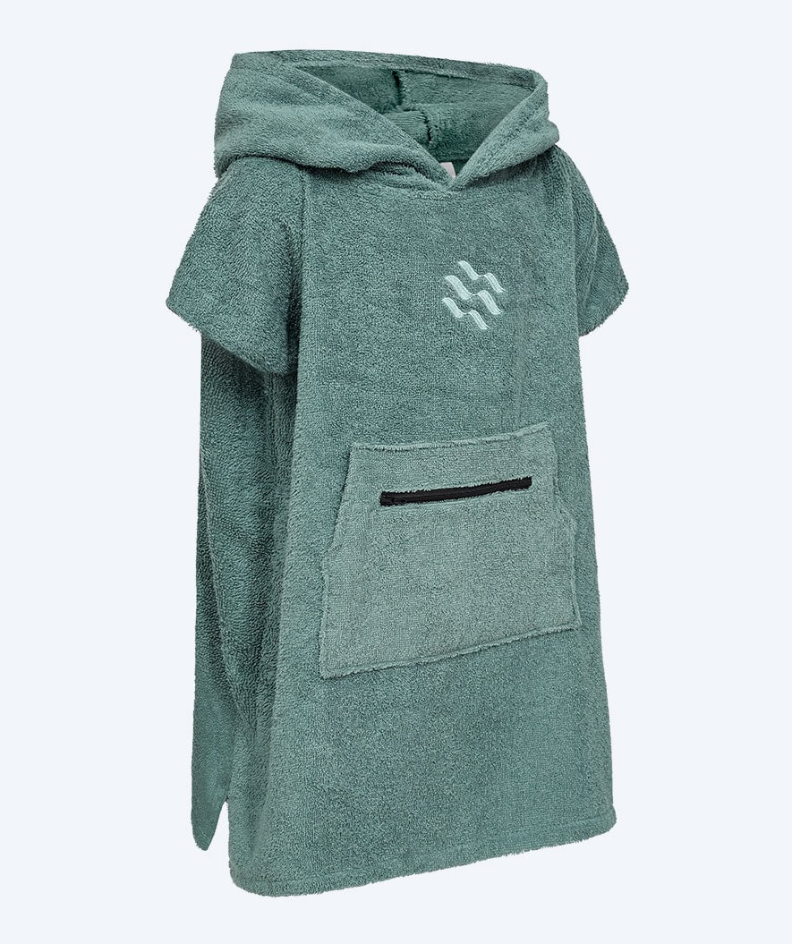 Watery bathing poncho for kids - Cotton - Forrest Green