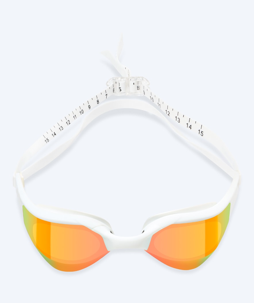 Watery swim goggles - Instinct Elite Mirror - White/gold