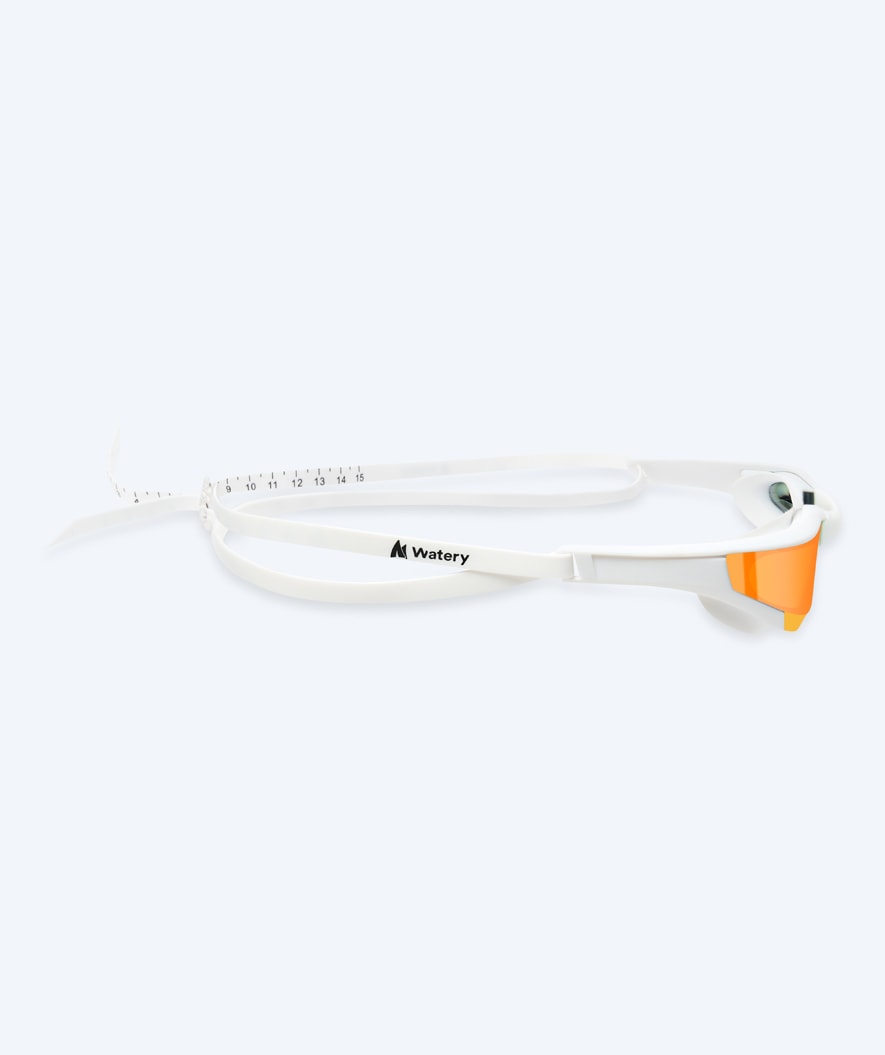 Watery swim goggles - Instinct Elite Mirror - White/gold