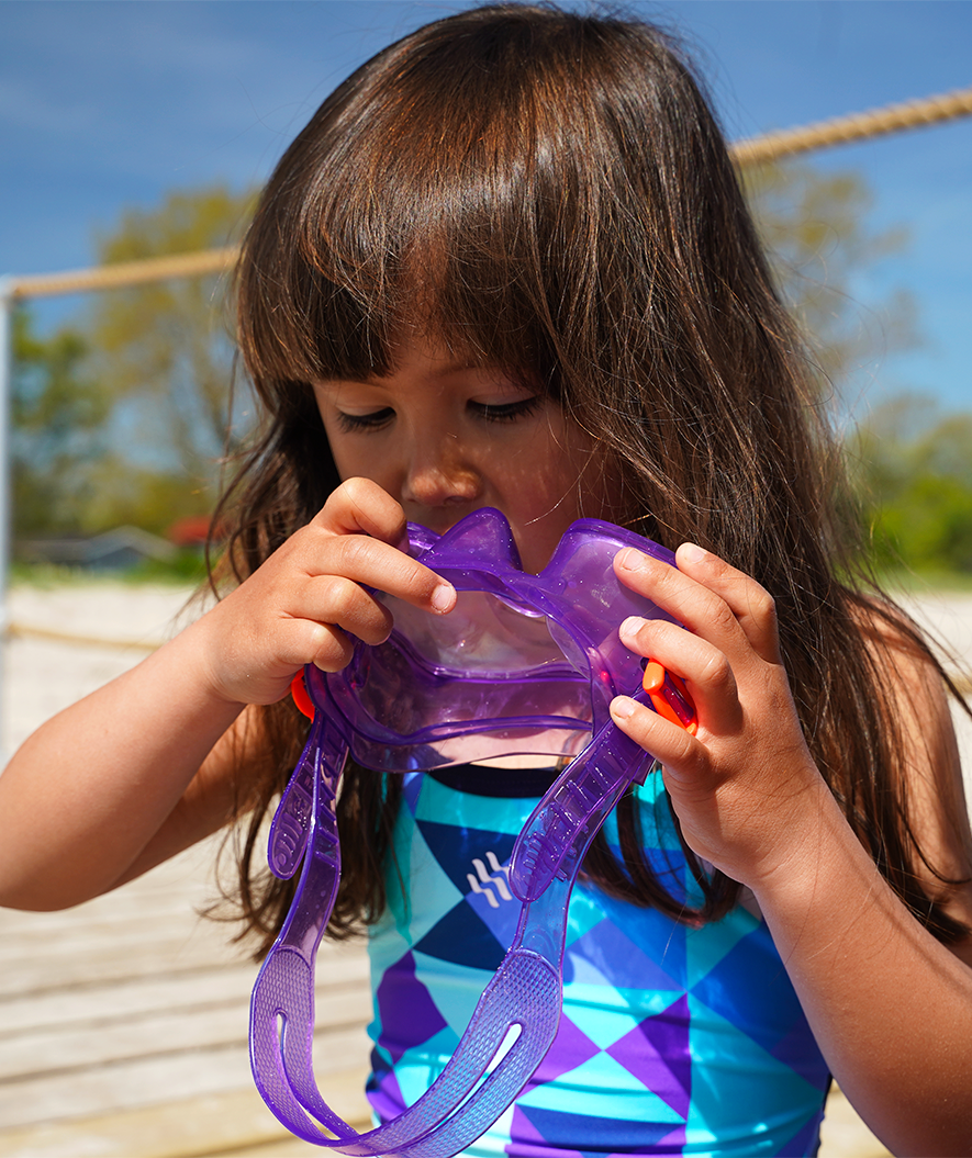 Watery Combo snorkel set for kids (4-10) - Winslet - Purple