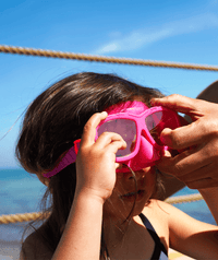 Watery Combo snorkel set for kids (4-10) - Wyre - Pink/purple
