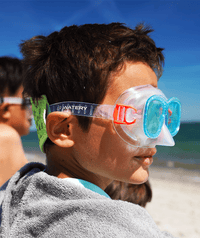 Watery diving mask for kids (4-10) - Wyre - White/blue