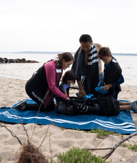 Watery microfiber towel - Eco Nebraska Family - Dark blue