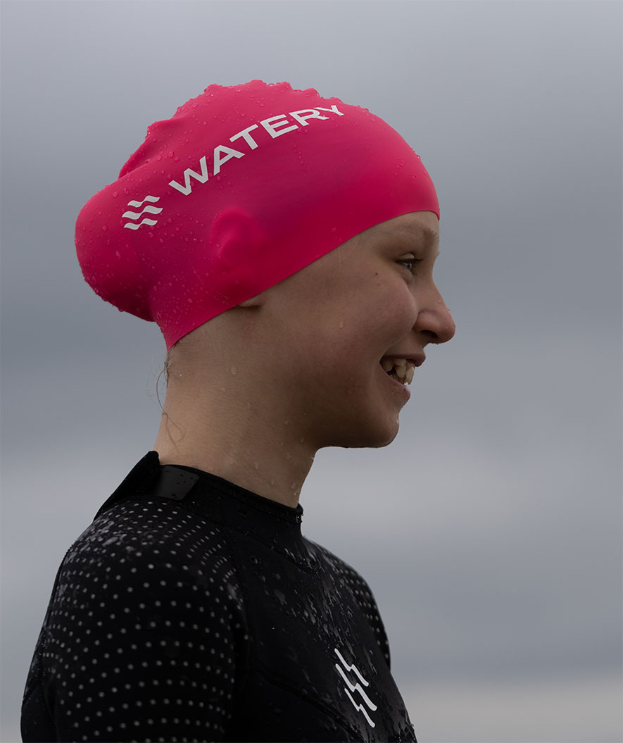 Watery swim cap (from 12 years) - Signature - Orange