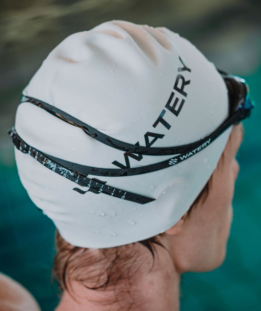 Watery swim cap (from 12 years) - Signature - Fluo Yellow