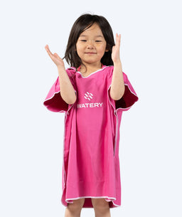 Watery bathing poncho for kids - Microfiber - Pink