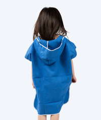 Watery bathing poncho for kids - Microfiber - Royal Blue