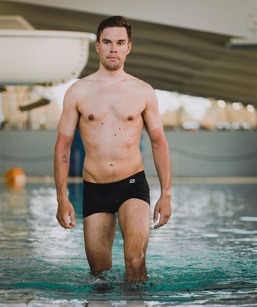 Watery trunks for men - Flaming Vegas Eco - Black