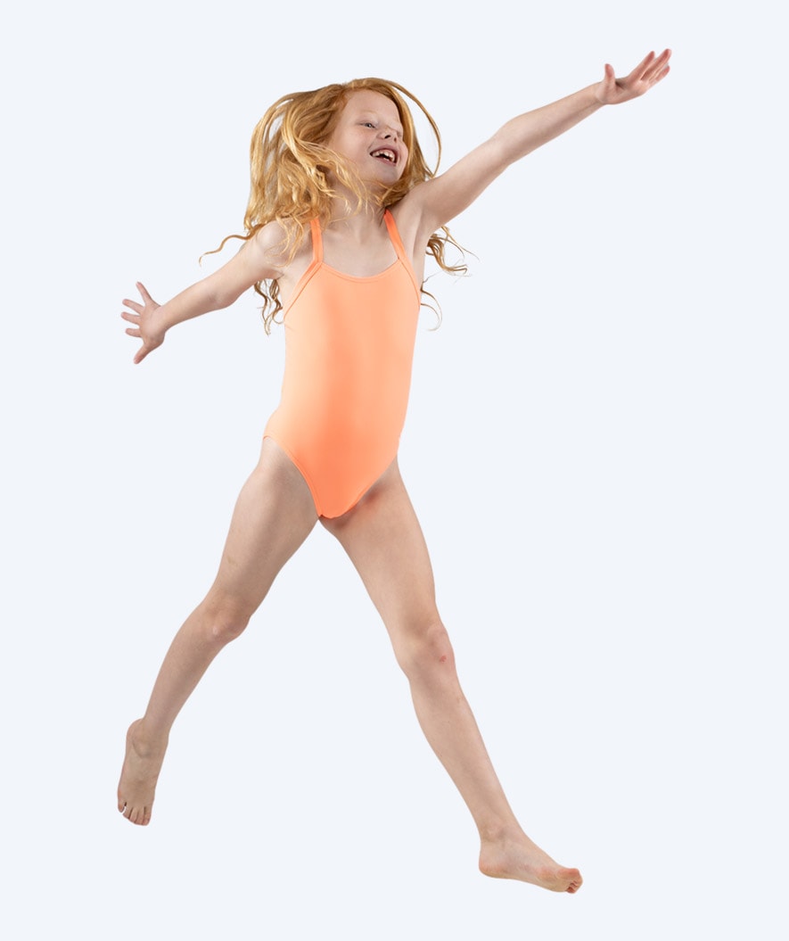 Watery swimsuit for girls - Freestyler Solid - Coral