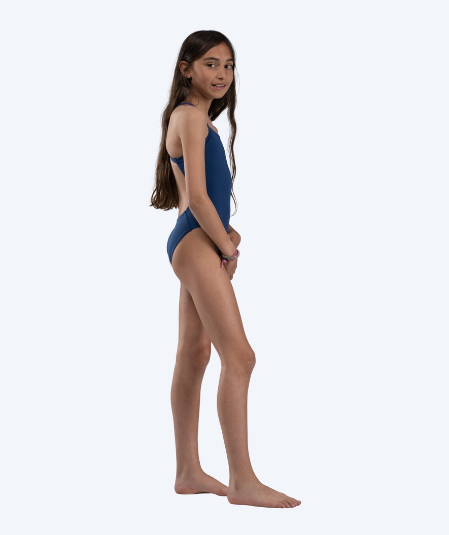 Watery swimsuit for girls - Freestyler Solid - Dark Blue