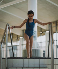 Watery swimsuit for girls - Freestyler Solid - Sky Blue